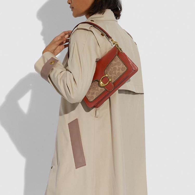 New COACH Tabby Leather Shoulder Bag, Crossbody Bag, Shoulder Bag Women's Rusty Red 6793-B4NQ4