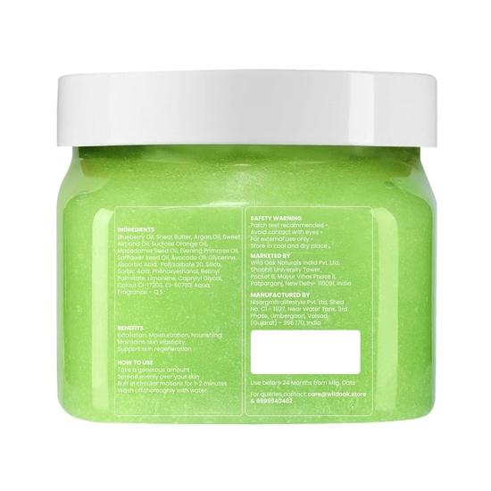 WildOak Tropical Rainforest Sugar Body Scrub | 300g | Kojic & Hyaluronic Acid, Ceramides, Collagen & Peptides | De-Tan & Brightens Dark Areas
