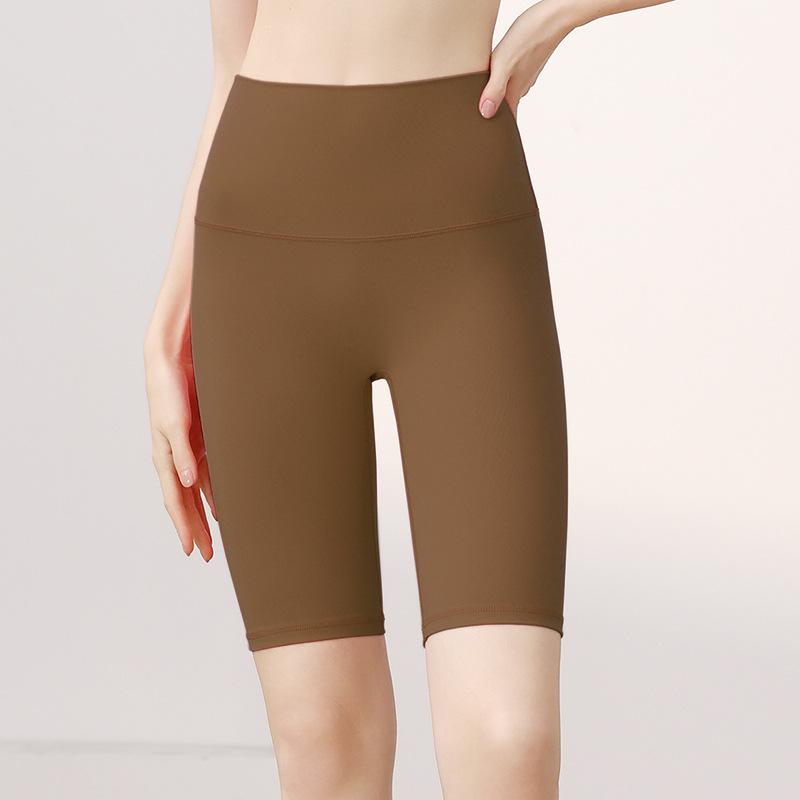 Sports Shorts, Yoga Five-point Pants, Women's High Waist, Hip Lift, Tight Body Wear, Fitness Pants, Running Cycling Pants, Nylon