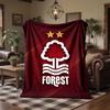 Coperta in Pile a Tema Nottingham Forest Morbida e Accogliente in Peluche per Camera da Letto Divano Viaggio