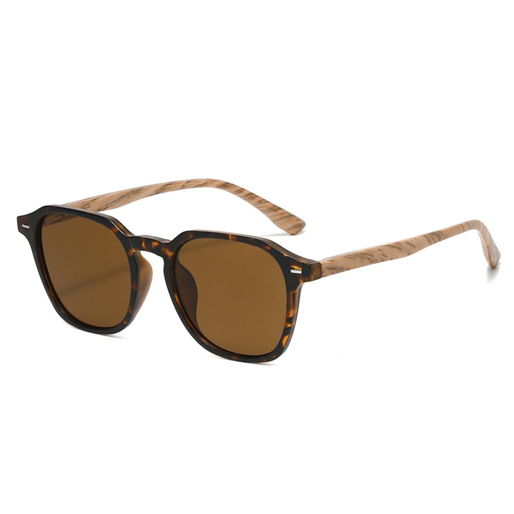 

Women Fashion Sunglasses Wood Grain Quality Spring Hinge Square Sun Glasses Brand Designer Goggle Oculos De Sol UV400 Other