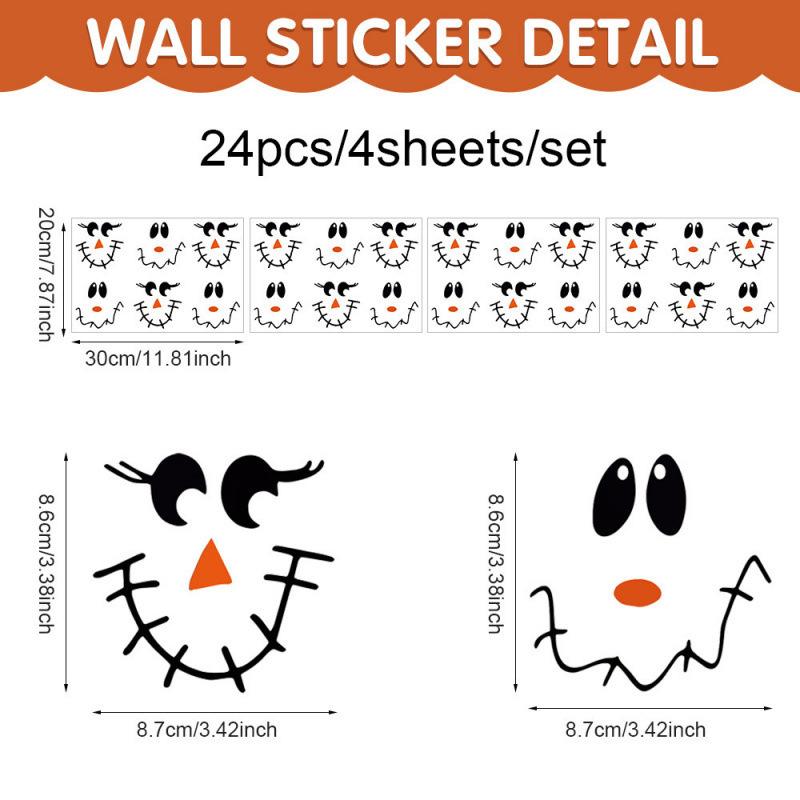 Christmas Emoji Stickers Cute Cartoon Snowman Stickers Refrigerator Stickers Window Stickers Diy Wall Stickers