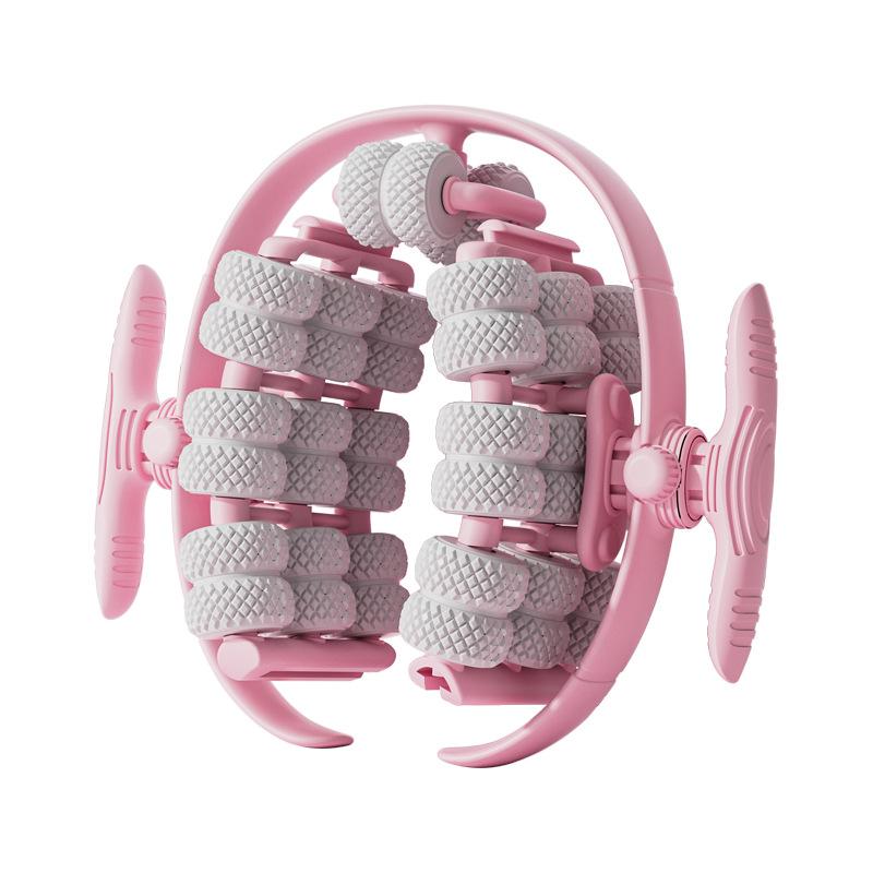 Massage Roller with Dual Row Nodes Slimming Massager for Leg Waist Arm Buttocks Muscle Relaxation Pain Relief Home Spa Use