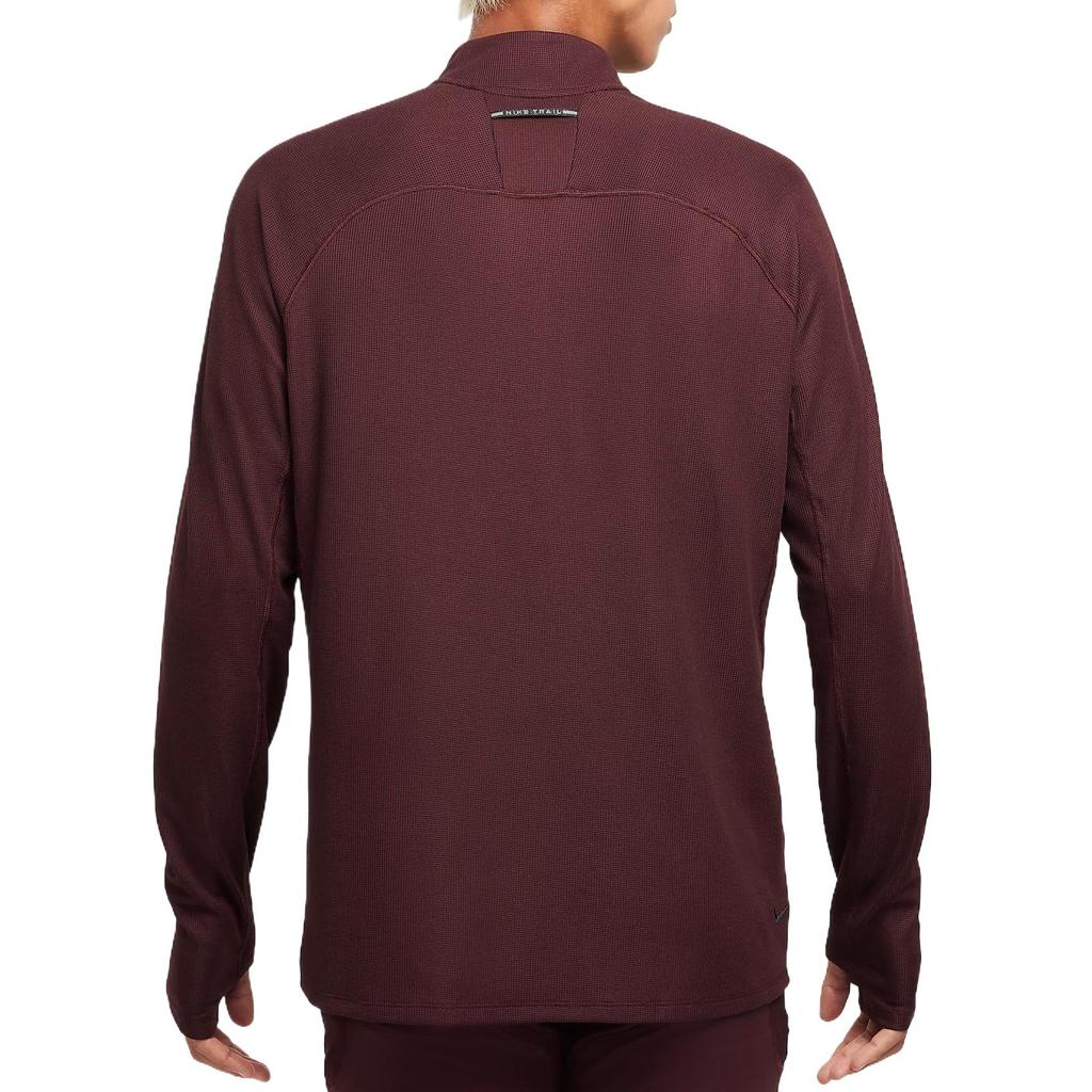 Nike Dri-Fit Trail Casual Comfortable Moisture-Wicking Long Sleeve T-Shirt Men Tops Burgundy FV9994-652