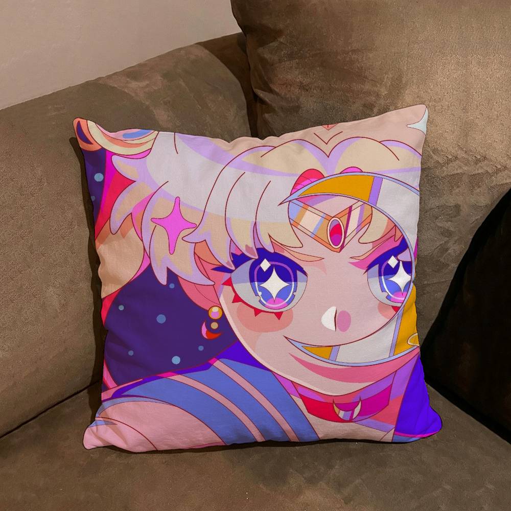 ailor Moon Anime Usagi Tsukino Pillow Case For Home Bedroom Car Office Decoration Living Room Sofa Cushion Cover Suitable