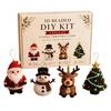Set de mărgele fără lipici Kit DIY cu mărgele 3D, Set de meșteșuguri cu animale de Crăciun realiste, Kit tematic de broderie manuală ușoară pentru copii și adulți Educațional