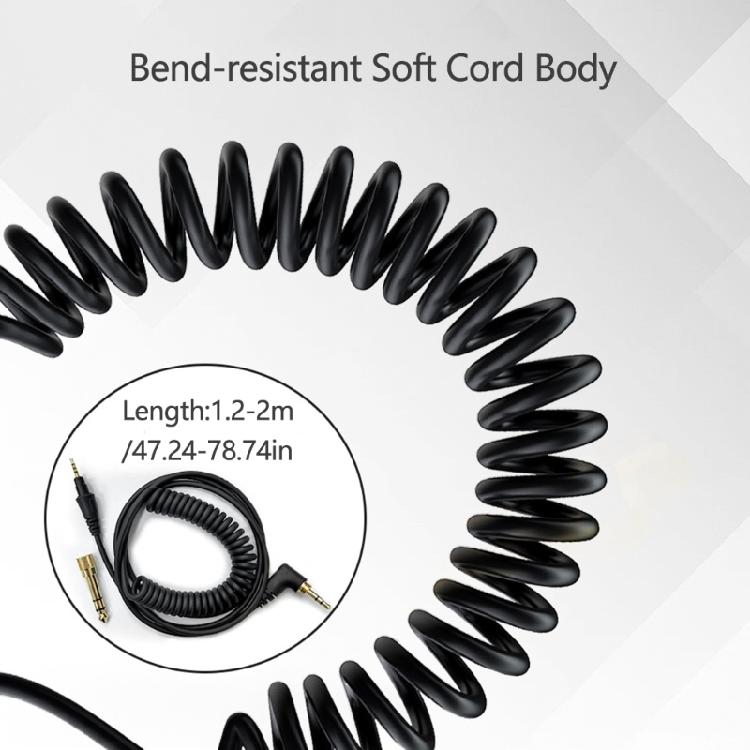 High Fidelitys Coiled Headphone Cable for HDJX5 X7 HDJCUE1BT CUE1S7 with Excellent Frequency Ranges Quality Build