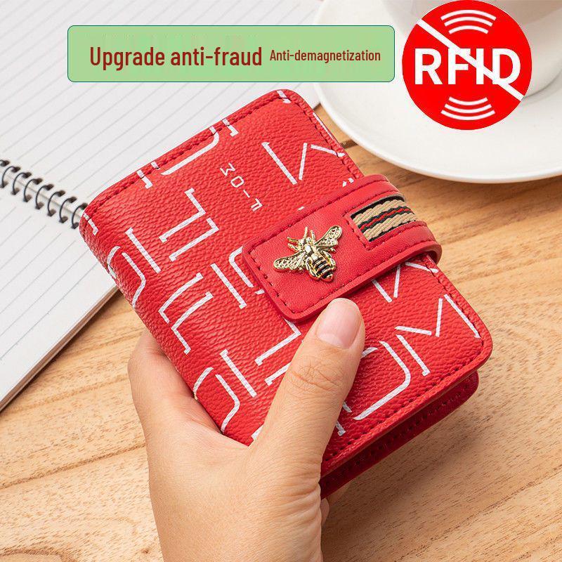 Multifunctional Anti-Demagnetization RFID-Blocking Korean Style Women's Card Holder and Wallet
