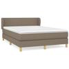 3126641 vidaXL Divan Bed with Mattress Taupe 140x190 Cm Fabric