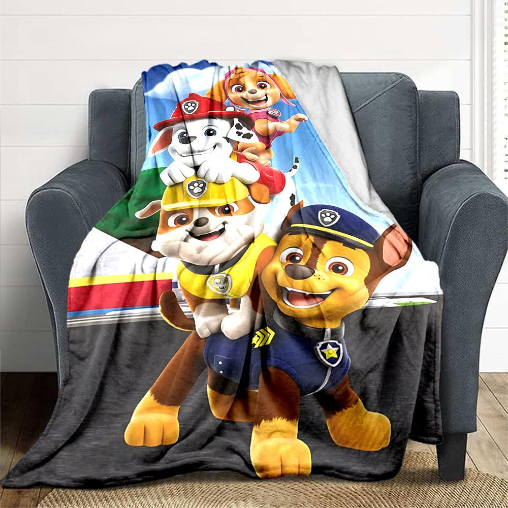 1pc Paw Patrol Soft & Warm Flannel Blanket, Multi-Purpose Throw Blanket for Couch, Sofa, Office, Bed, Camping, Travel 148