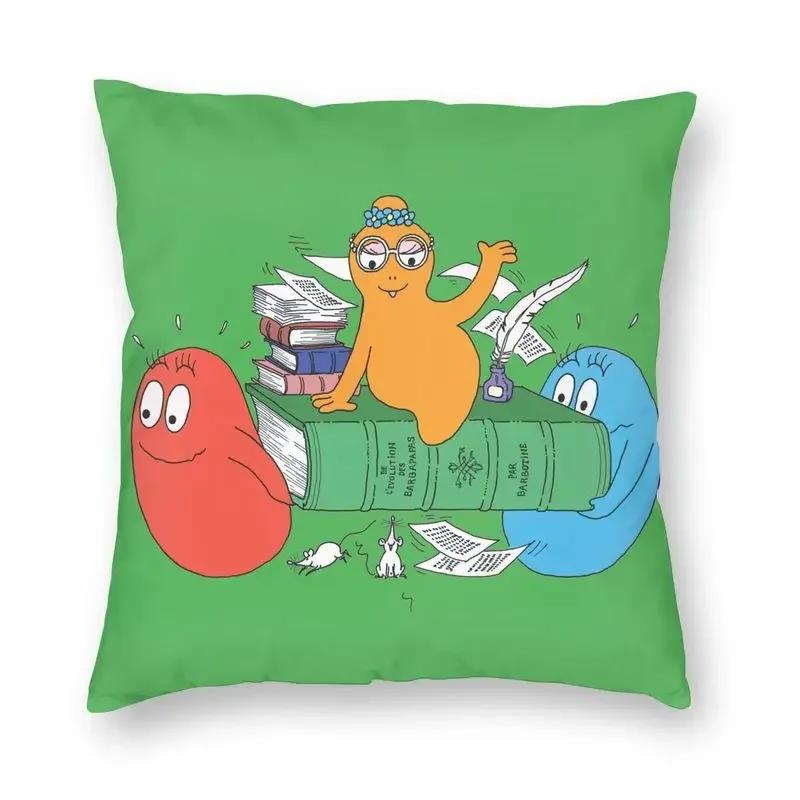 Față de pernă Barbapapa Family Love cu imprimeu față-verso, desene animate, emisiune TV, husă de pernă de podea pentru sufragerie, decorare cu față de pernă