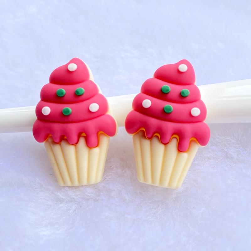 

10pcs Mini ice cream PVC flexible glue Flat back DIY Scrapbook Embellishment Phone Craft Decoration E22