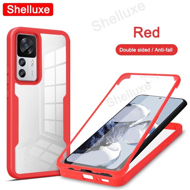 Mi12T 360 Full Body Front+Back Clear Case Shelluxe For Xiaomi Mi 12 12X 12T Pro For Xiomi Mi12 Lite Silicone Double Sided Cover
