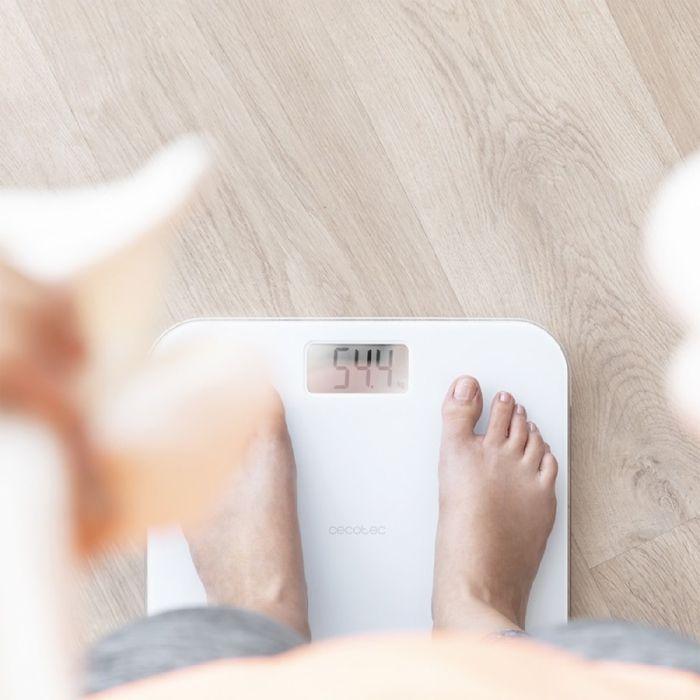 Balance Pèse-personne - Cecotec - EcoPower 10000 Healthy White - Verre Trempé - Capteurs Précision