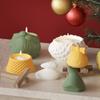 Easy Release Santa Claus Storage Jar Mold Silicone Xmas Candle Jar Mold Plaster Mold  Holiday Decor