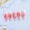 Elegant White Five-Petal Flower Watercolor Nail Stickers - Fresh Adhesive Decals