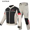 Winter Motorcycle Riding Jacket Pants Set Men Women - Thermal Insulated Protective Gear Off-Road Street