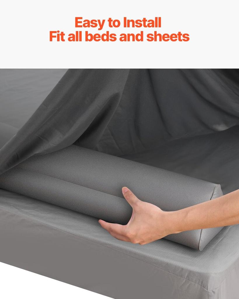 Bed Bumper for Toddlers 47.4-inch Inflatable Bed Guard Rail with Hand Pump