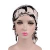 Kvinner India Muslim Elastisk Turban Print Cotton Hat Head Scarf Wrap