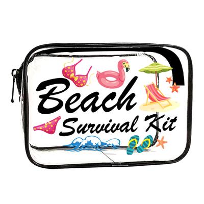 Versatile Casual Beach Bag, Transparent Makeup Bag, Travel Storage Bag, Convenient Storage