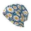 Daisy Flower Warm Soft Knitted Hat Hip Hop Lightweight Casual Hat Type Loose Chemotherapy Hat Cancer Patient Headwear Gift
