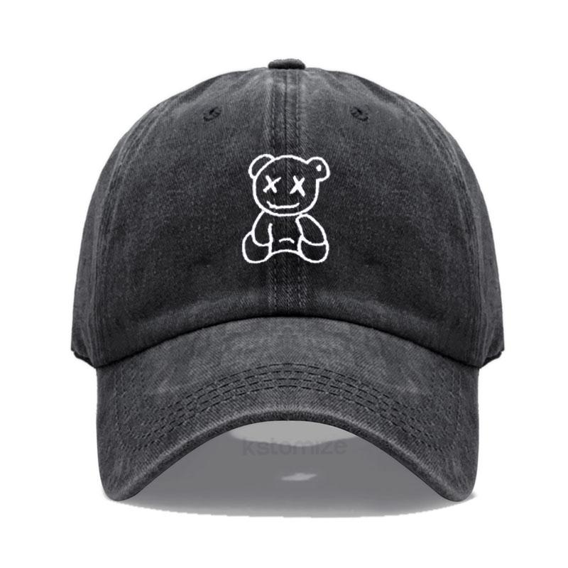 Xx Little Bear Embroidery Baseball Cap For Men Women Washed Cotton Dad Hat Adjustable Unisex Casual Sports Caps