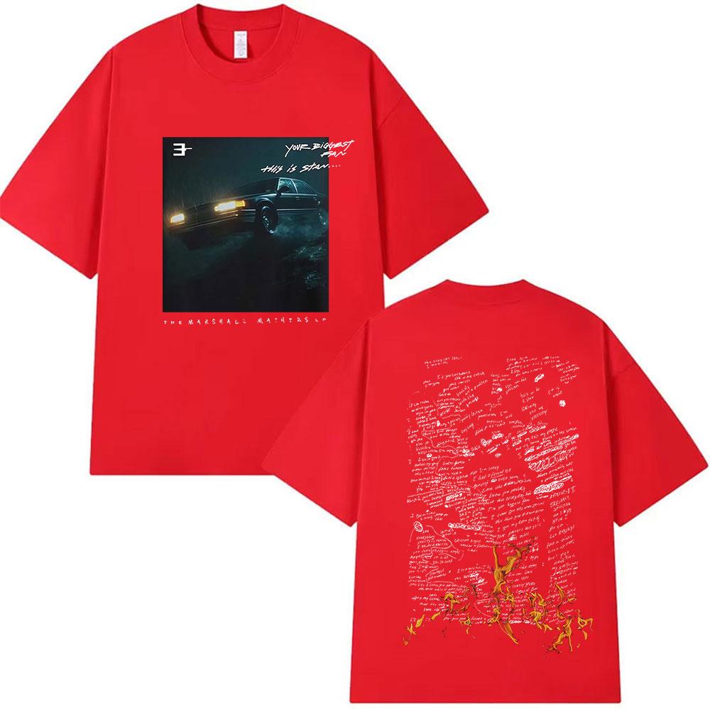 Rapper Eminem New Album 2025 Graphic T Shirt Mens Hip Hop Vintage Cotton Short Sleeve Tshirts Pop Music Loose Clothing Tshirt S