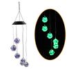Solar Wind Chime Light Landscape Courtyard Light Rose Chandelier Solar Light LED Waterproof Color Gradient Garden Decoration