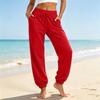 Pantalones Jogger Casuales para Mujer con Bolsillos, Color Pantalones Sueltos con Puños