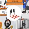Garage Hooks,Heavy Duty Steel Garage Storage Hooks,Tool Hangers For Garage Wall Utility Wall Mount With Anti-slip Coating For Garden Tools,Ladders