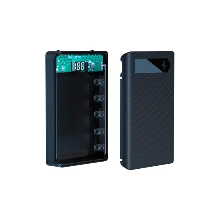 5-Section 18650 Battery DIY Power Bank Case with Digital Display