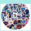 Autocolante PVC Huggy Wuggy Poppy Playtime 50 buc Decaluri Anime Graffiti Impermeabile Pentru Laptop Skateboard și Mai Mult