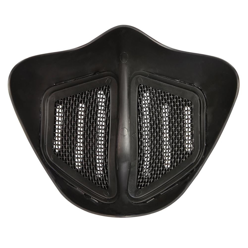 Bouclier Facial Tactique d'Extérieur en TPU Équipement de Protection pour Tir sur Terrain Chasse Jeux de Simulation CS Noir