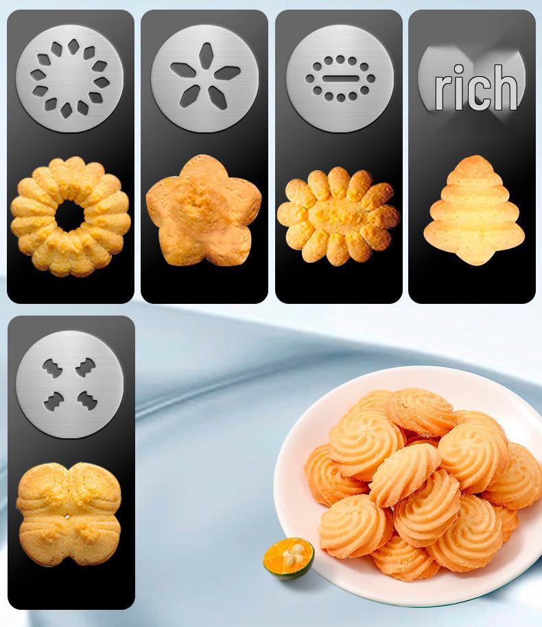 Kekspresse & Spritzbeutel Set mit Tüllen & Backformen