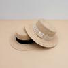 Natural Raffia Hand-woven Flat-topped Straw Hat Summer Seaside Vacation Sunshade Sunscreen Concave Sunshade Hat