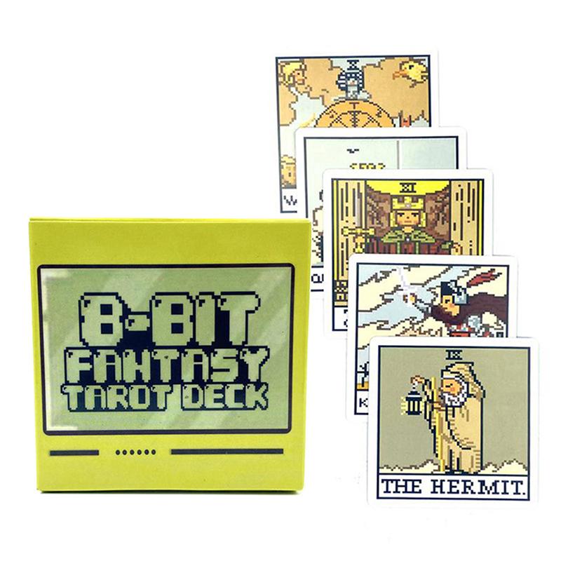 1Box 8 Bit Fantasy Tarot Deck Card Prophecy Divination Family Party Board Game