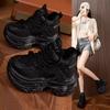 Platform dad shoes women's high-top shoes 2025 autumn and winter new velvet warm versatile casual shoes inner height-increasing women's shoes