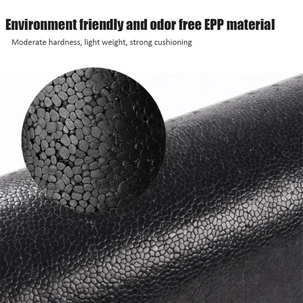 Foam Shaft EPP Solid Yoga Pole Fitness Muscle Relaxation Roller Massage Stick Glossy Black Roller 30X15cm