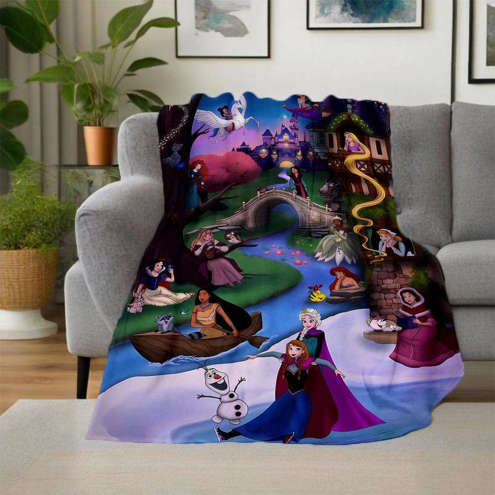 1pc, Disney Princesses and Friends Blanket, Soft and Cozy Home Decor Gift for All Seasons, Perfect