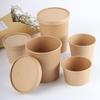Pabei 560ml Disposable Kraft Paper Food Bucket