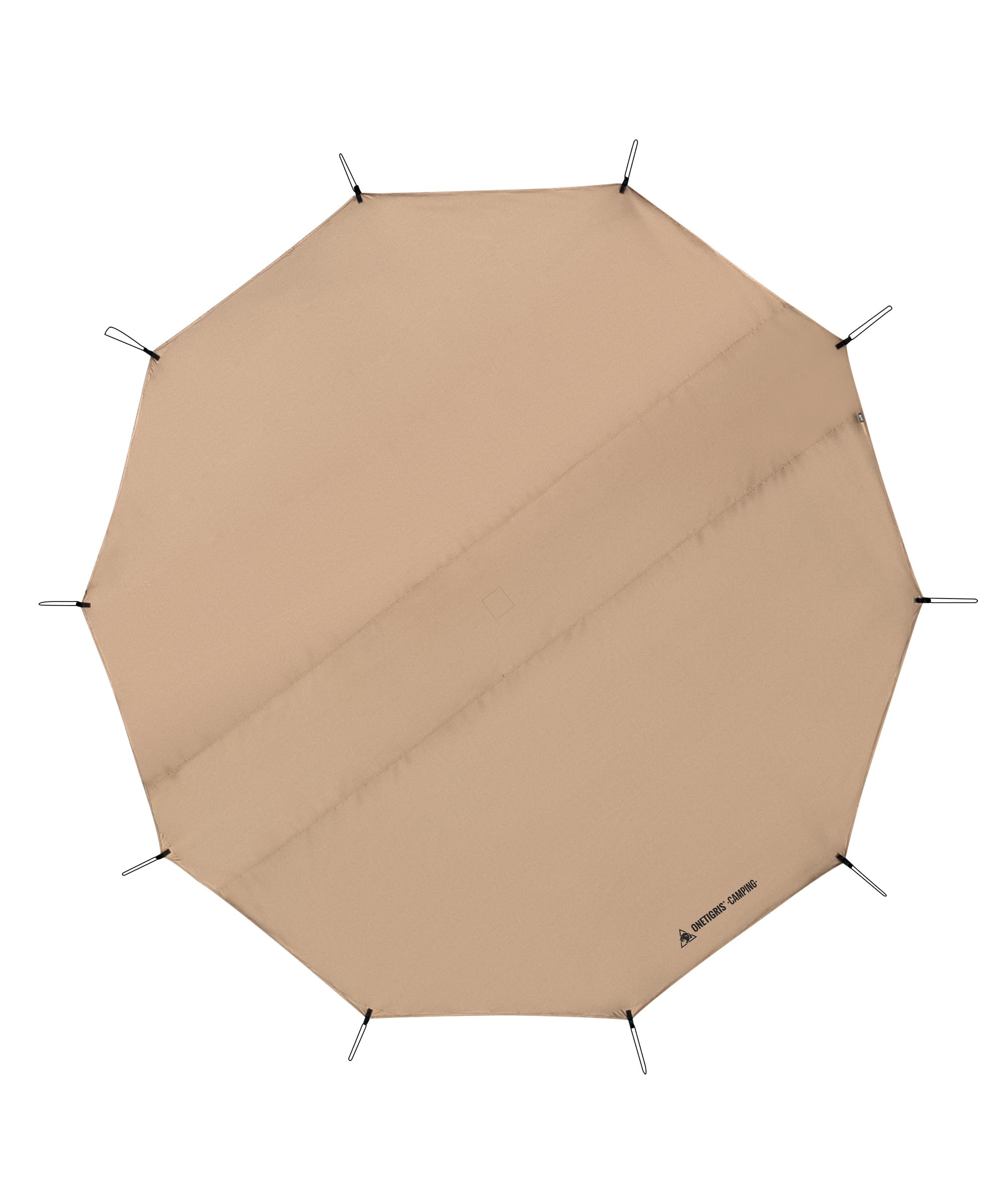 

OneTigris Ground Sheet Rock Fortress Hot Tent Специальная палатка для палаток Водонепроницаемость 5000 мм Устойчивость к пятнам Износостойкий Диаметр 360 см Для коричневый