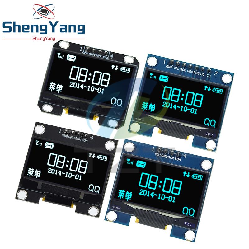 TZT 1,3 Zoll OLED-Modul SPI/IIC I2C Kommunikation weiß/blau Farbe 128X64 1,3 Zoll OLED LCD LED Display-Modul 1,3" OLED-Modul