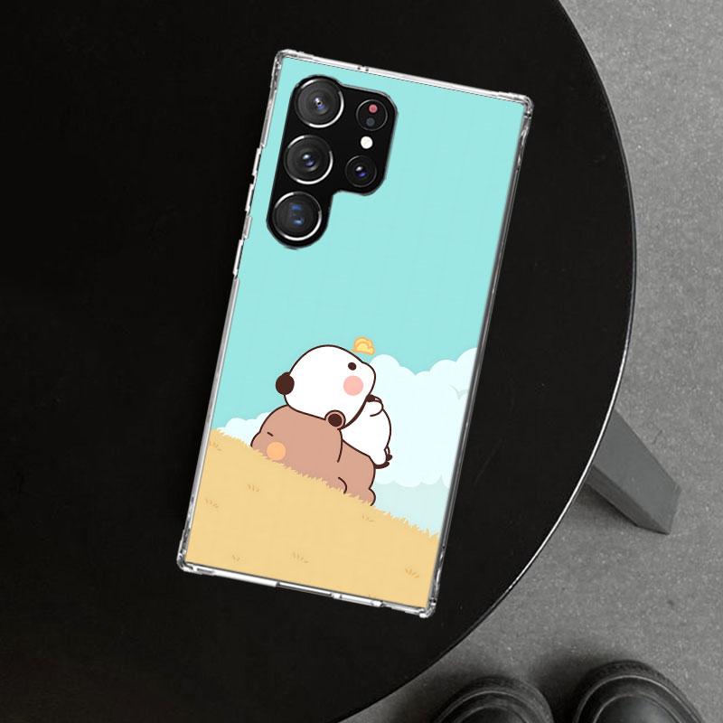 Cute Peach Goma Cat Phone Case Cover for Samsung Galaxy S26 S25 Edge S24 S23 Ultra S22 Plus S21 FE S20 + Art Customized Fundas G