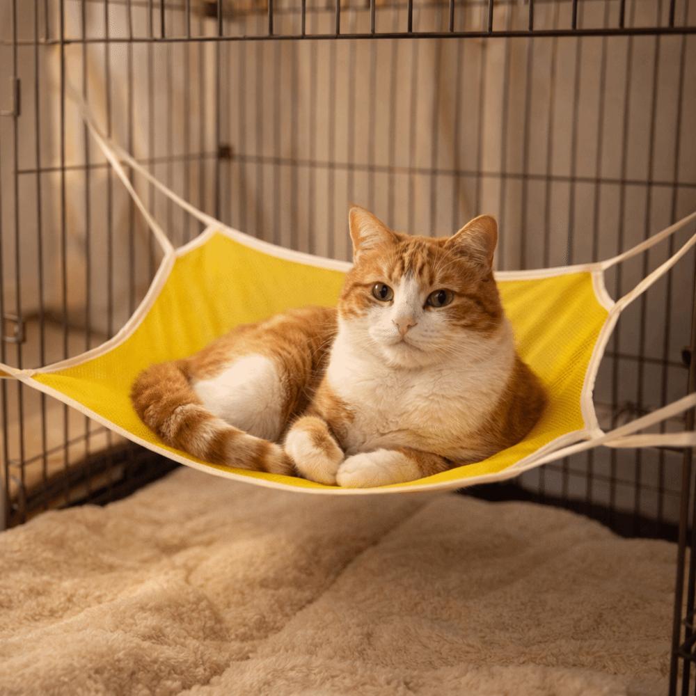 Wear Resistant Cat Hanging Hammock Comfortable Cat Cage Swing Cats Mesh Bed Cage Accessories