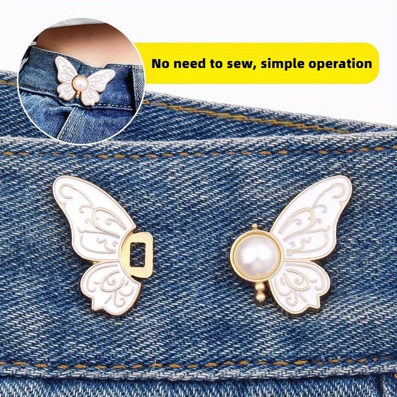 1Pc Seamless Adjustable Waist Extension Button - Removable Spring Snap for Faux Denim Clothing Extender For Women & Men