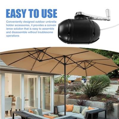 A96I-Cantilever Umbrella Parts, Patio Umbrella Holder Rocking Handle Adjustable Umbrella Stand Parts Patio Umbrella