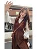 Women's Corduroy Vest & Dress Set: Spring/Autumn Sweet Long Sleeve Shirt Two-Piece Collection