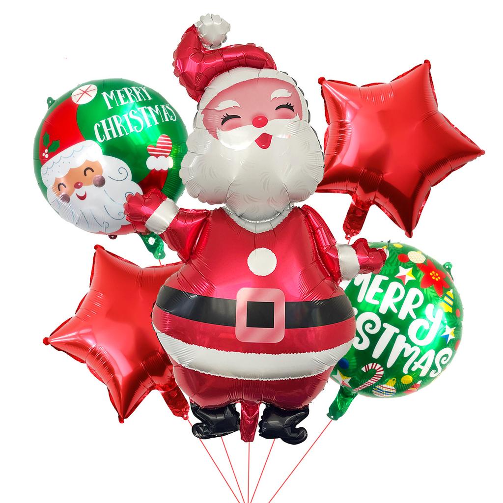 Christmas Balloon Set Christmas Tree Old Man Gingerbread Man Snowman Aluminum Film Balloon Cloth Venue Decoration