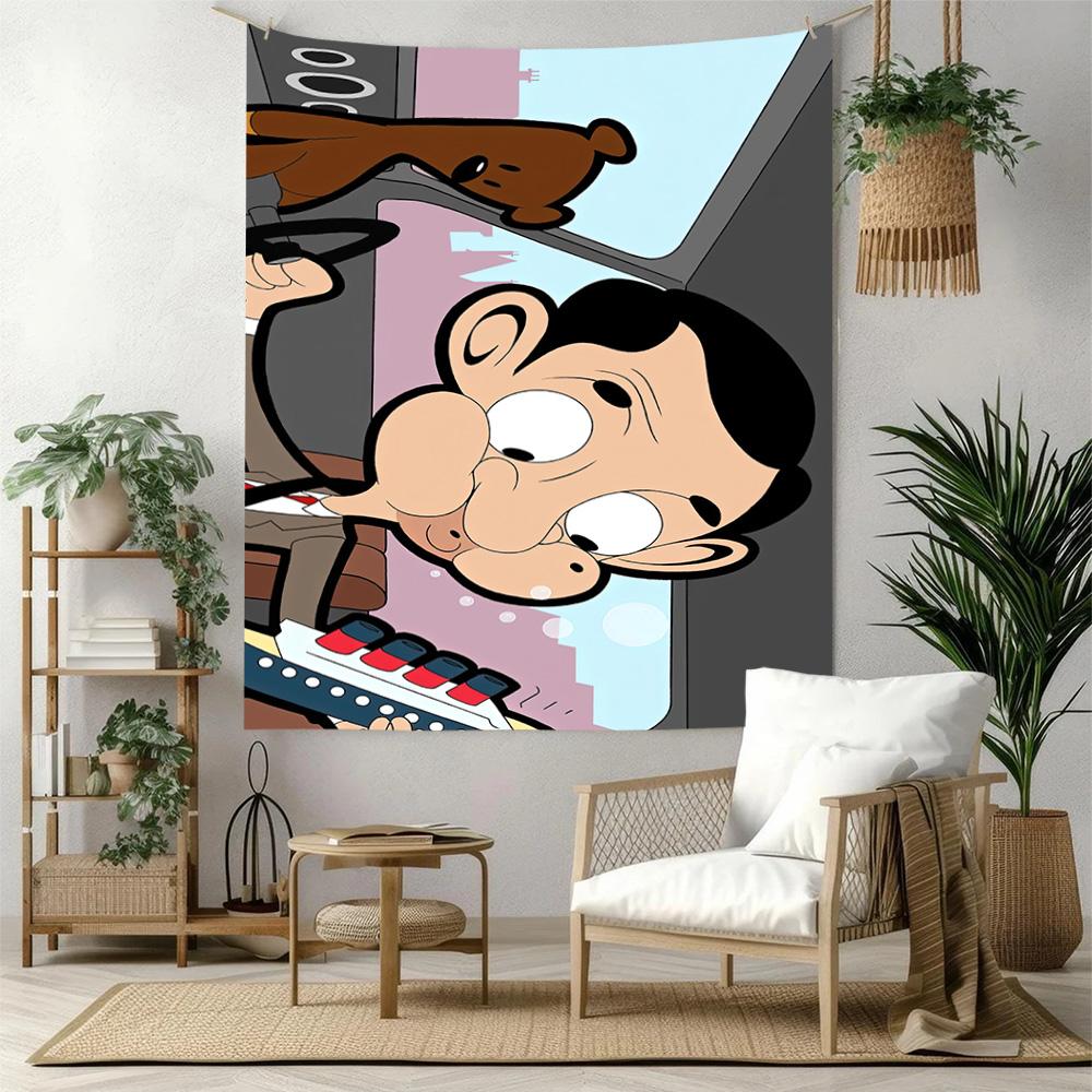 Mr Bean Version Wall Decor Tapestry Art For Pet Memorial Birthdaywedding Party Backdrop Family Gift
