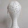 Long Tassel Bridal Hair Chain Imitation Pearl Tassel Headband  Special Occasions